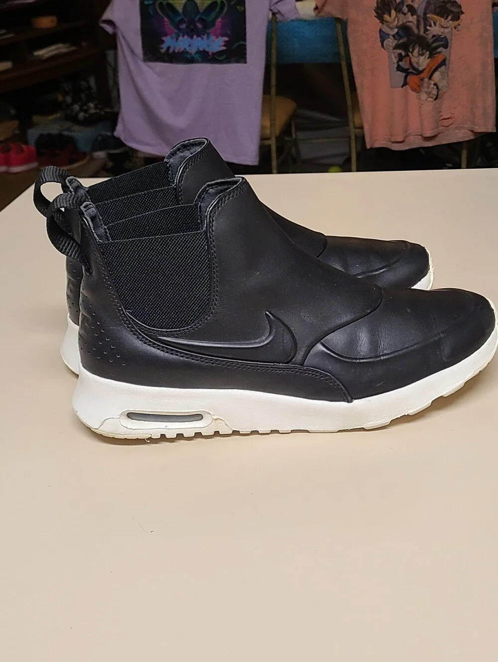 Nike Air Max Thea Mid Black Sail casual hybrid sneaker boots size 7.5